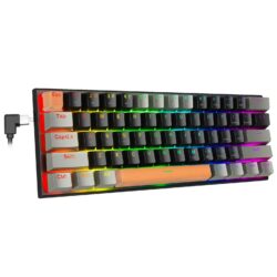 E-YOOSO Z-11 Black Gray Orange (Blue switch) RGB Gaming Keyboard