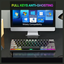 E-YOOSO Z-11 Black Gray Orange (Blue switch) RGB Gaming Keyboard