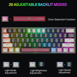 E-YOOSO Z-11 Black Gray Orange (Blue switch) RGB Gaming Keyboard