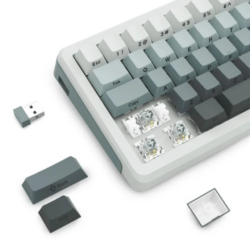 E-YOOSO Z-68 Gradient Gray (Silver wood switch) RGB Tri-Mode Mechanical Keyboard