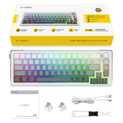E-YOOSO Z-68 Gradient Gray (Silver wood switch) RGB Tri-Mode Mechanical Keyboard
