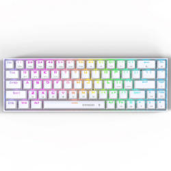 E-YOOSO Z-686 White (Red Switch) RGB Tri-Mode Mechanical Keyboard