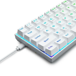 E-YOOSO Z-686 White (Red Switch) RGB Tri-Mode Mechanical Keyboard