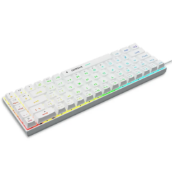 E-YOOSO Z-686 White (Red Switch) RGB Tri-Mode Mechanical Keyboard