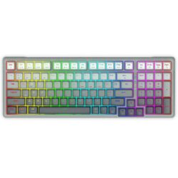 E-YOOSO Z-99 Tri-Mode RGB 99-Keys Mechanical Keyboard Gradient Gray (Silver wood switch) RGB
