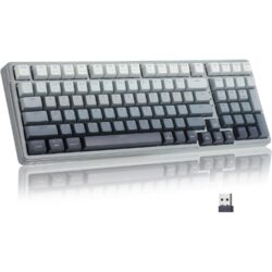 E-YOOSO Z-99 Tri-Mode RGB 99-Keys Mechanical Keyboard Gradient Gray (Silver wood switch) RGB