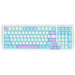 E-YOOSO Z-99 White Blue Purple (Silver wood switch) Wired Mechanical Keyboard