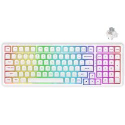 E-YOOSO Z-99 White (Silver wood switch) RGB Mechanical Keyboard