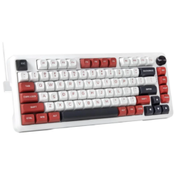 E-YOOSO Z-82 75%  White Black Red (Silver wood switch) RGB Wired Mechanical Gaming Keyboard