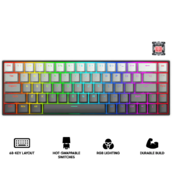 E-YOOSO HZ-68 Gradient Gray (Pink Magnetic switch) RGB Mechanical Keyboard