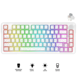 E-YOOSO Z-82 RGB 82-Keys Tri-Mode Mechanical Keyboard White (Silverwood Switch)