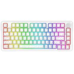 E-YOOSO Z-82 RGB 82-Keys Tri-Mode Mechanical Keyboard White (Silverwood Switch)