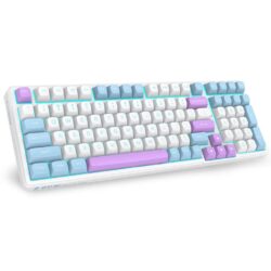 E-YOOSO Z-99 RGB 99-Keys Tri-Mode Mechanical Keyboard White Blue Purple (Silverwood Switch)