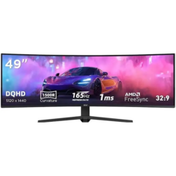 GFury Quantam Edge 49″ Curved  5K WQHD 165 Hz Gaming Monitor Silver