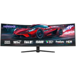 GFury Quantam Edge 49″ Curved  5K WQHD 165 Hz Gaming Monitor Silver