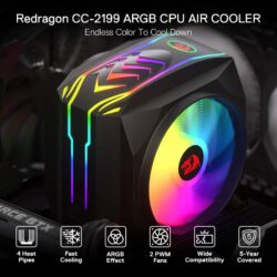 Redragon HODUR CC-2199 ARGB Single Tower CPU Air Cooler - Image 7