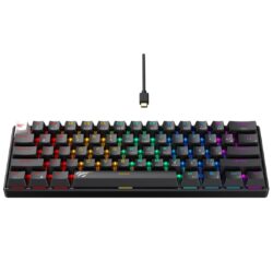 Havit Gamenote KB903L 60% Mechanical Gaming Keyboard – 61 Keys, Red Switch, Blended RGB Backlit, Anti-Ghosting, Wired