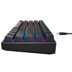 Havit Gamenote KB903L 60% Mechanical Gaming Keyboard – 61 Keys, Red Switch, Blended RGB Backlit, Anti-Ghosting, Wired