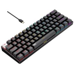 Havit Gamenote KB903L 60% Mechanical Gaming Keyboard – 61 Keys, Red Switch, Blended RGB Backlit, Anti-Ghosting, Wired