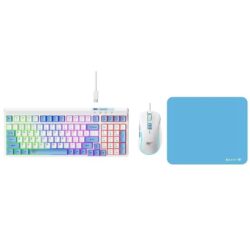 Havit Gamenote KB897CM RGB Gaming Combo – Mechanical Keyboard, Mouse & Mousepad, Red Switch, Wired