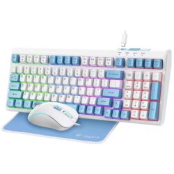 Havit Gamenote KB897CM RGB Gaming Combo – Mechanical Keyboard, Mouse & Mousepad, Red Switch, Wired