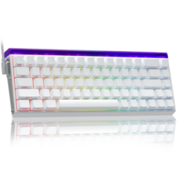 AULA HERO 68 HE 65% Wired Hot-Swappable Gaming Keyboard with Hall Effect Black Meteor Magnetic Switch White