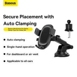 Baseus UltraControl Pro Series Clamp-Type Car Holder Set Cluster Black C40351600113-00 - Image 7