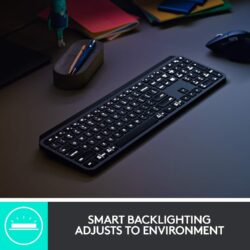 Logitech MX Keys Plus Advanced Wireless Illuminated Keyboard With Palm Rest