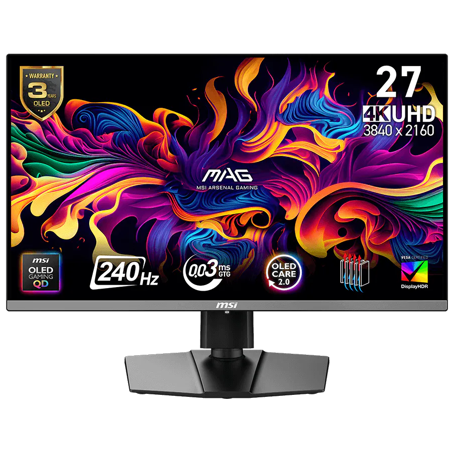 MSI MAG 272UP QD-OLED X24 26.5″ 4K UHD 240Hz Gaming Monitor MSI MAG 272UP QD-OLED X24 26.5″ 4K UHD 240Hz Gaming Monitor