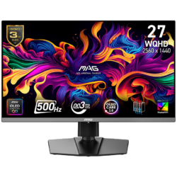 MSI MAG 272QP QD-OLED X50 26.5″ QHD 500Hz Gaming Monitor