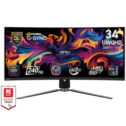 MSI MPG 341CQPX QD-OLED 34″ UWQHD 240Hz Curved Gaming Monitor