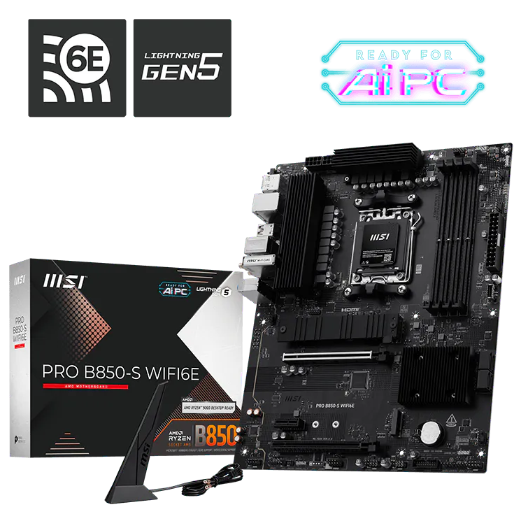 MSI PRO B850 – S WIFI 6E AMD CHIPSET MSI PRO B850 – S WIFI 6E AMD CHIPSET