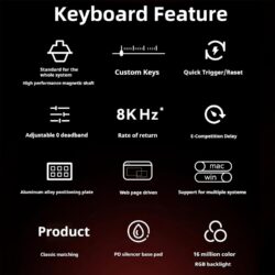 Madlions MAD68 HE 65% Hall Effect Wired RGB Gaming Keyboard – Black