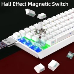 Madlions MAD68 HE 65% Hall Effect Wired RGB Gaming Keyboard – White