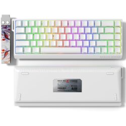 Madlions MAD68 HE 65% Hall Effect Wired RGB Gaming Keyboard – White