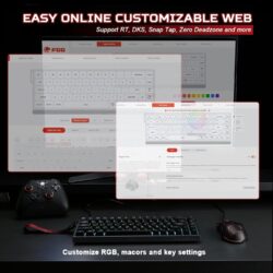 Madlions MAD68 HE Ultimate Flagship V2 Edition 65% Wired RGB Gaming Keyboard – Matte Black Frosted