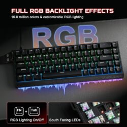 Madlions MAD68 HE Ultimate Flagship V2 Edition 65% Wired RGB Gaming Keyboard – Matte Black Frosted