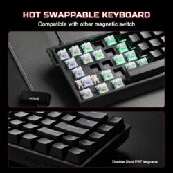 Madlions MAD68 HE Ultimate Flagship V2 Edition 65% Wired RGB Gaming Keyboard – Matte Black Frosted