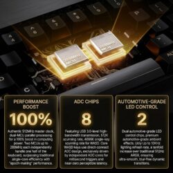 Madlions TITAN 68 TURBO ELITE Hall Effect Pro-Tier Gaming Keyboard – Wired Ink Jade Switch, Carbon Fiber Plate – Black