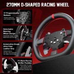 PXN V10 Ultra Direct Drive Racing Wheel With 2-Pedals - Image 9