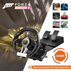PXN V3 PRO Racing Steering Wheel with Pedals Black - Image 9