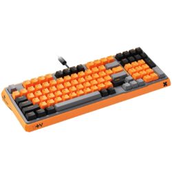 RAPOO ESK750 TM RGB Backlit Game Mechanical Keyboard Orange Grey - Image 3