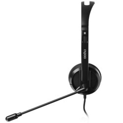 RAPOO H101 Wired Stereo headset Black - Image 6