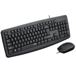 RAPOO NX1600 Wired Mouse & Keyboard Combo  Black - Image 4