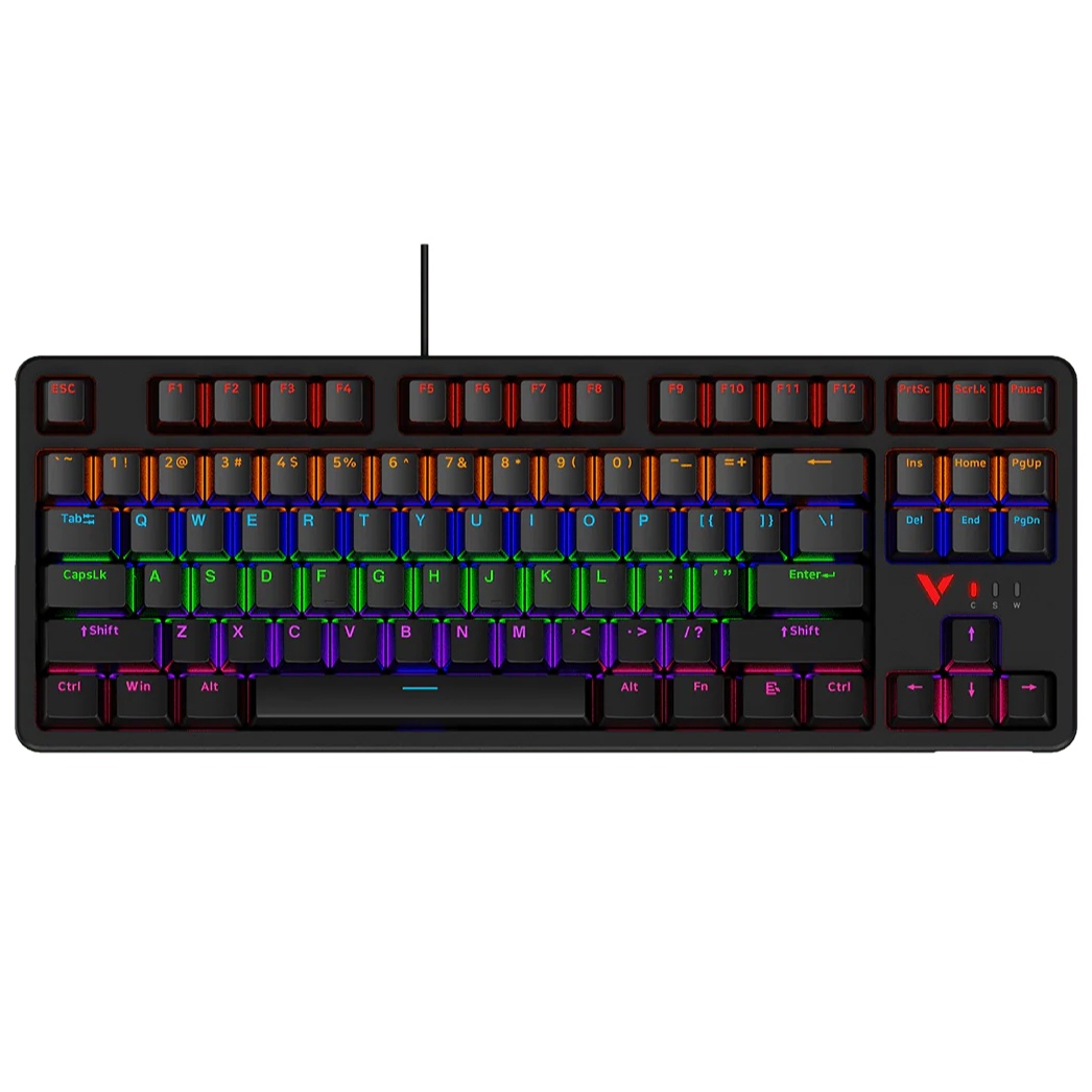 RAPOO V500-Pro 87 Backlit Gaming Keyboard RAPOO V500 Pro 87 Backlit Mechanical Gaming Keyboard Black - Image 1