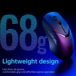 RAPOO VT9 Pro 4k Wired/Wireless Gaming Mouse Black Purple - Image 3