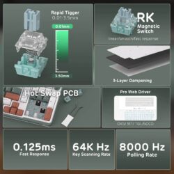 RK Royal Kludge C98 96% Hall Effect Magnetic Switch Keyboard - Image 3