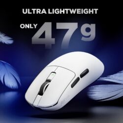 Royal Kludge M3 Tri-Mode Wireless Gaming Mouse – PixArt PAW3950, 30000 DPI, 8000Hz, 47g Ultra-Lightweight, BT / 2.4G / USB-C, Programmable (Panda)