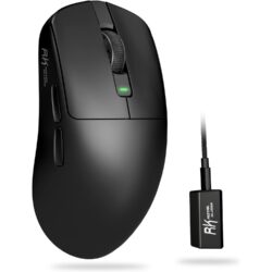 Royal Kludge M3 Tri-Mode Wireless Gaming Mouse – PixArt PAW3950, 30000 DPI, 8000Hz, 47g Ultra-Lightweight, BT / 2.4G / USB-C, Programmable (Dark Night)