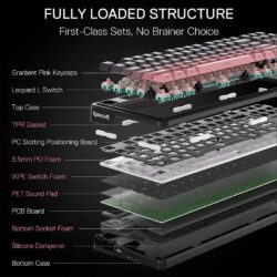Redragon K728 PRO 80% TKL 3-Mode Gasket RGB Gaming Keyboard - Image 5